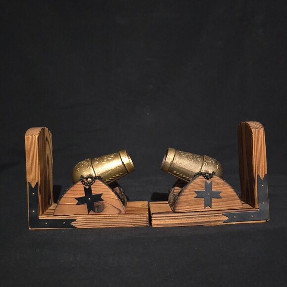 Vintage Made in Japan Mortar Cannon Bookends - Picture 3 of 7